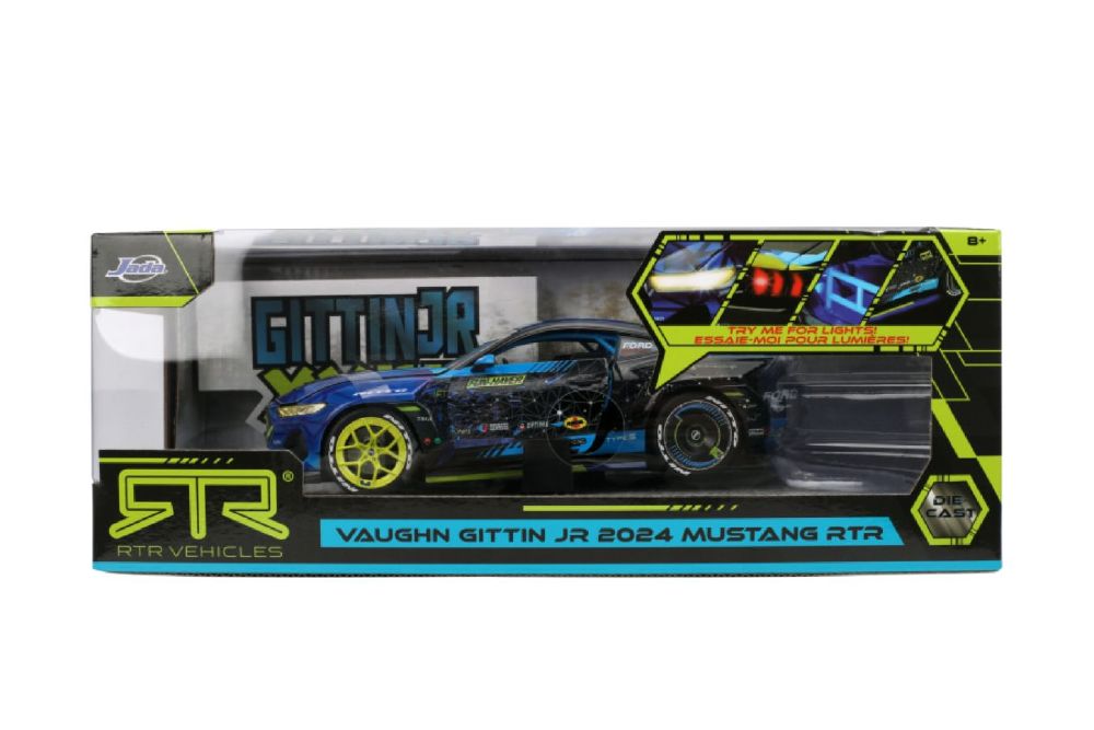 Jada Toys 2024 Ford Mustang RTR Racing 1:24 Diecast Model (Vaughn Gitten Jr.)
