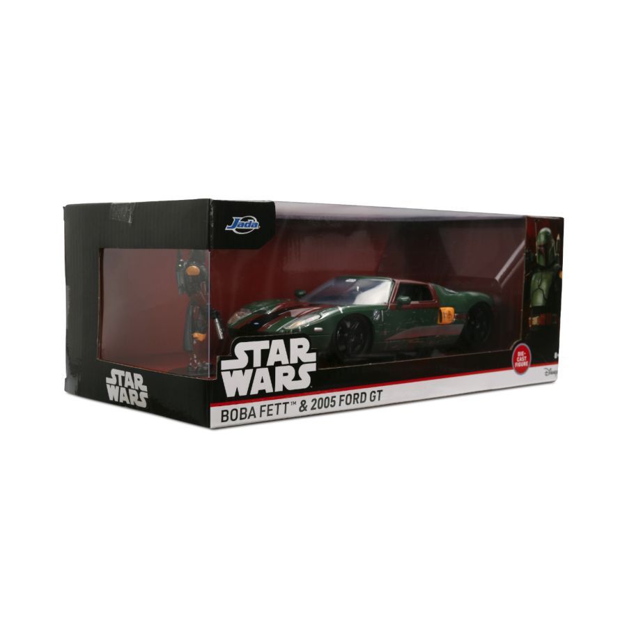 Jada Toys Star Was Boba Fett 2005 Ford GT 1:24 Diecast Model