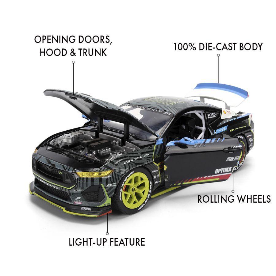 Jada Toys 2025 Ford Mustang RTR Racing 1:24 Diecast Model Car (Vaughn Gitten Jr.)
