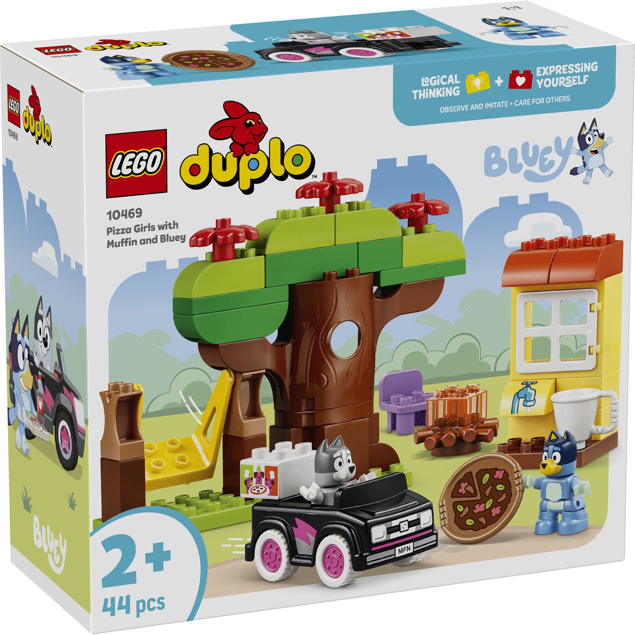 LEGO 10469 DUPLO Bluey Pizza Girls with Muffin and Bluey
