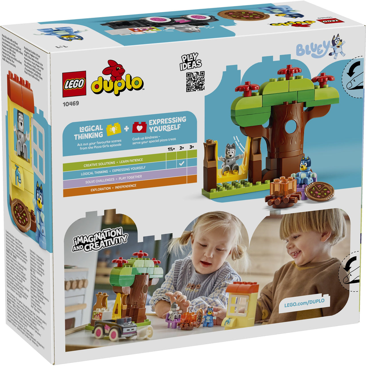 LEGO 10469 DUPLO Bluey Pizza Girls with Muffin and Bluey
