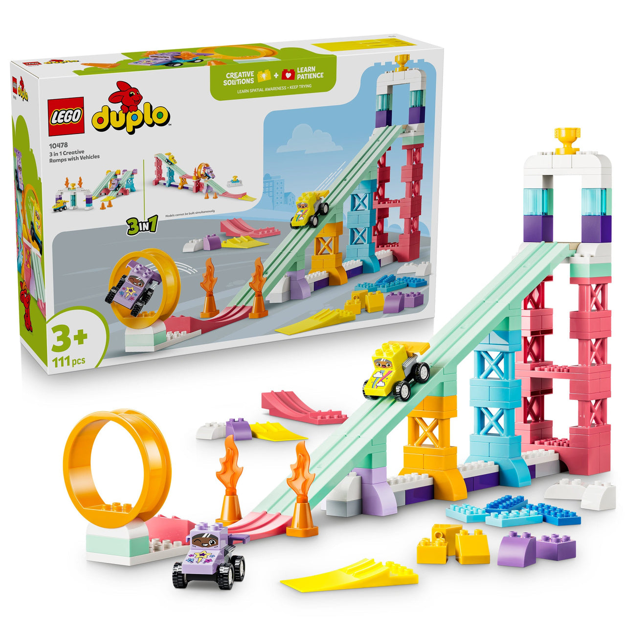 LEGO 10478 DUPLO Town 3 in 1 Creative Ramps with Vehicles