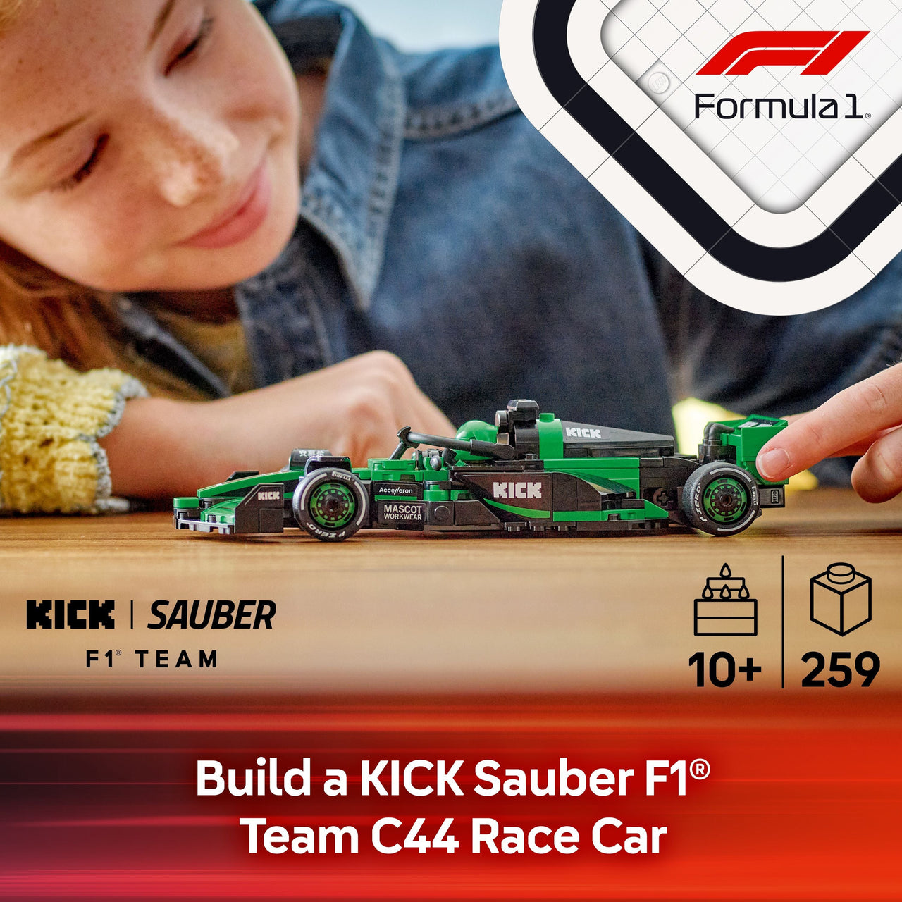 LEGO 77247 Speed Champions KICK Sauber F1 Team C44 Race Car