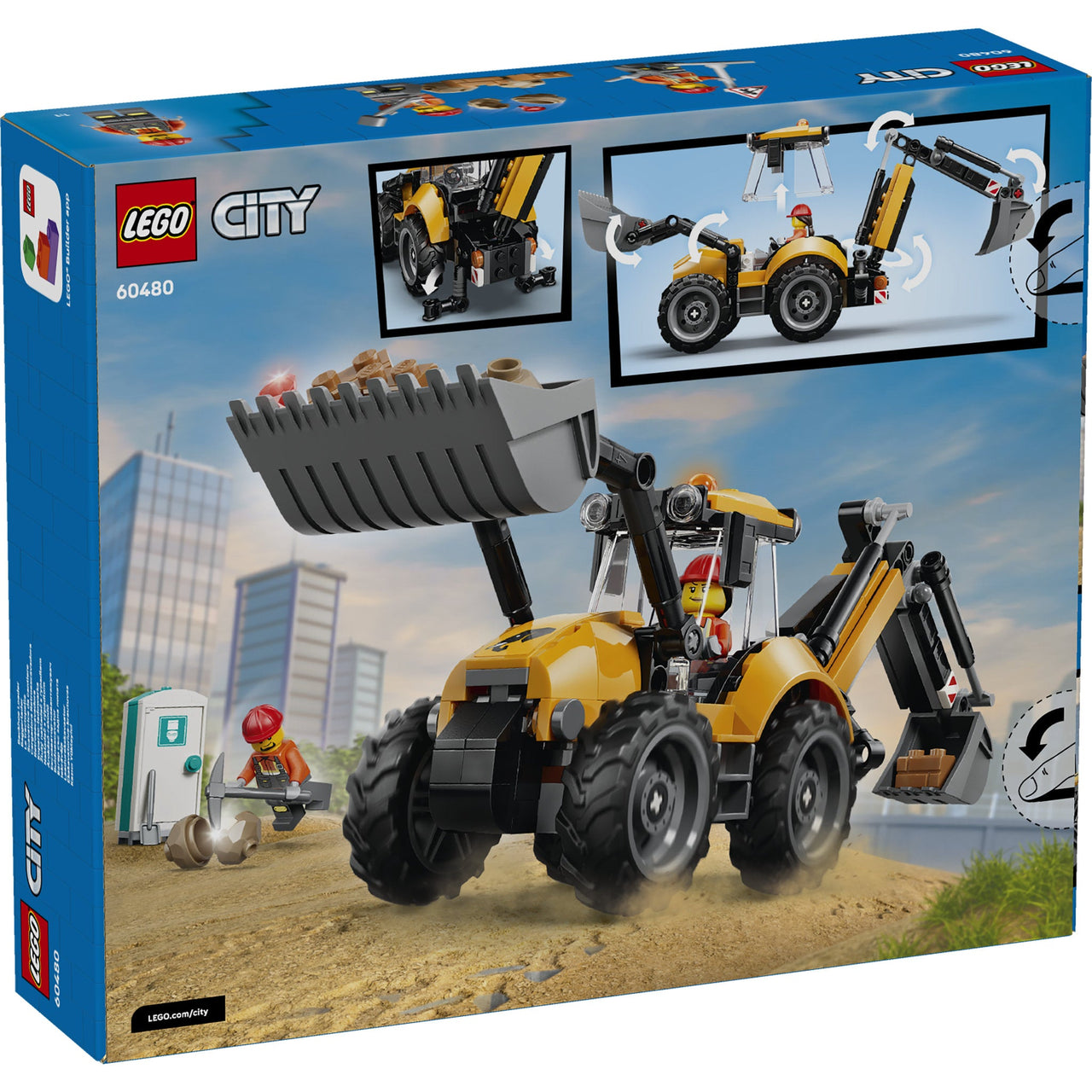 LEGO 60480 City Yellow Backhoe Loader