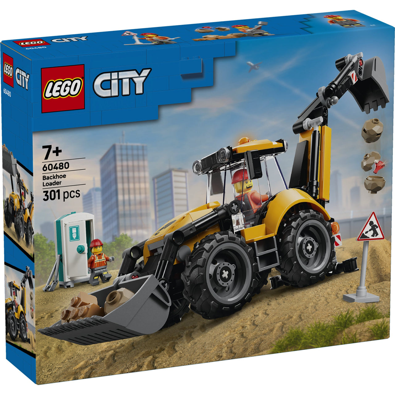 LEGO 60480 City Yellow Backhoe Loader