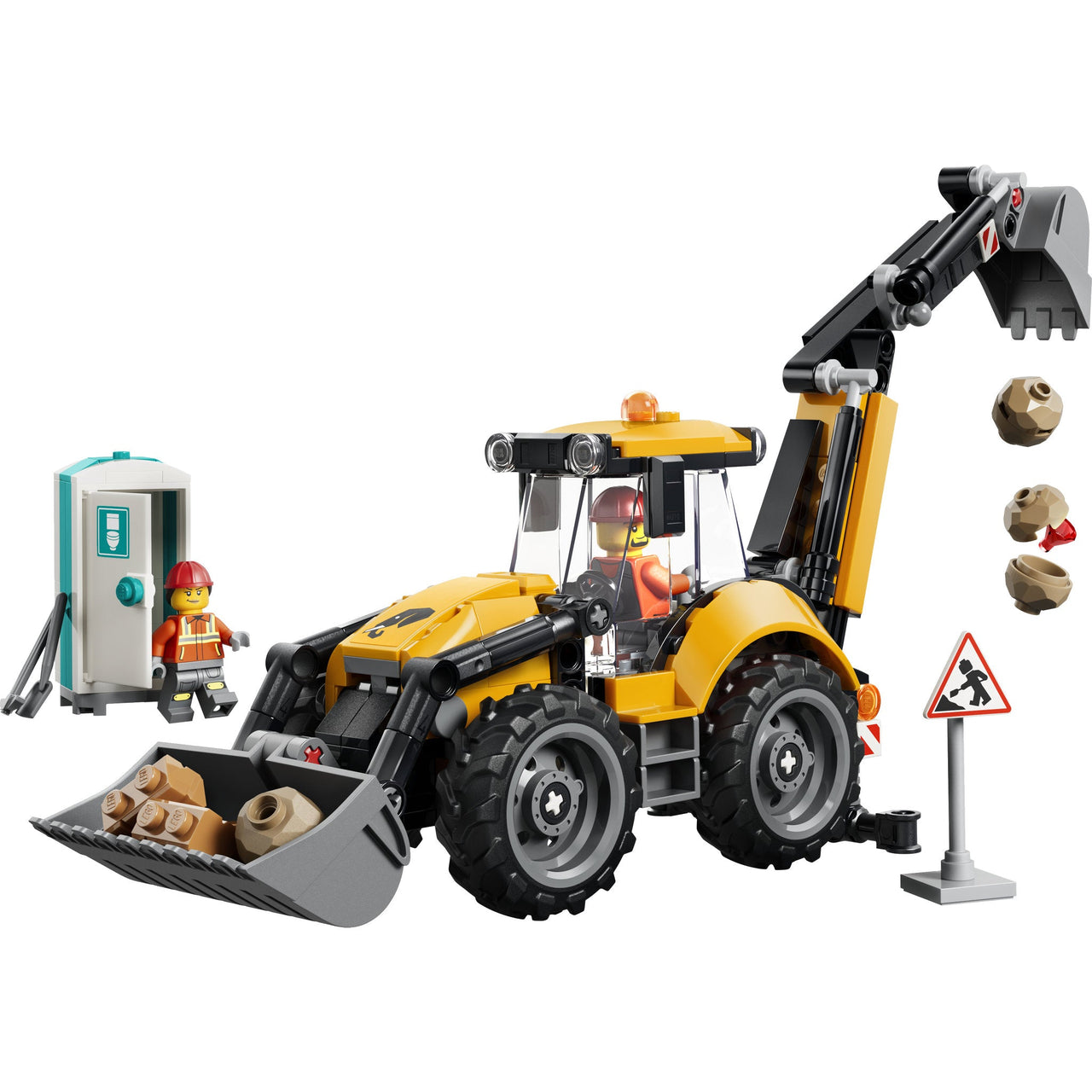 LEGO 60480 City Yellow Backhoe Loader