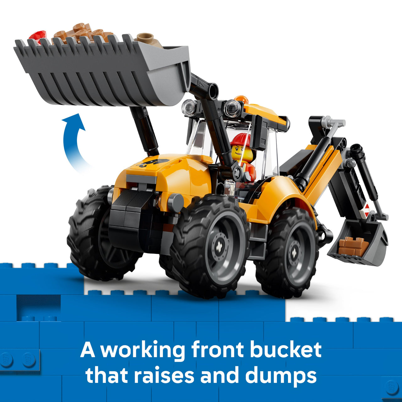 LEGO 60480 City Yellow Backhoe Loader