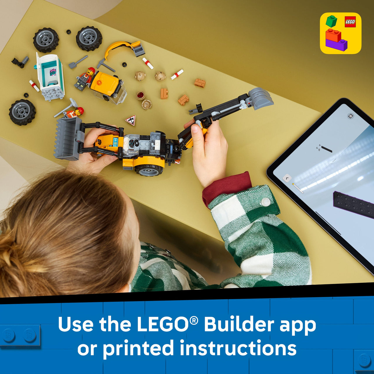 LEGO 60480 City Yellow Backhoe Loader
