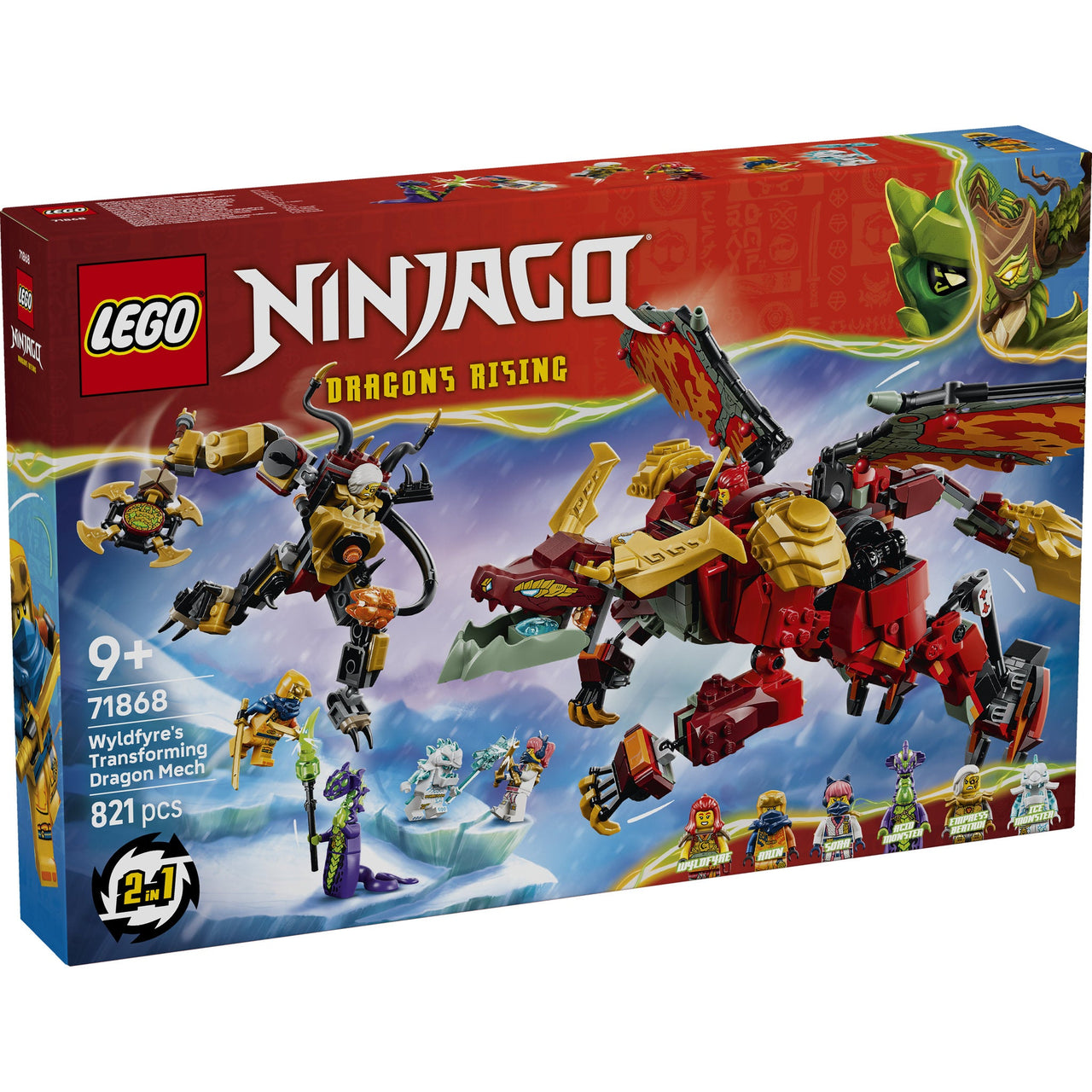 LEGO 71868 NINJAGO Wyldfyre's Transforming Dragon Mech