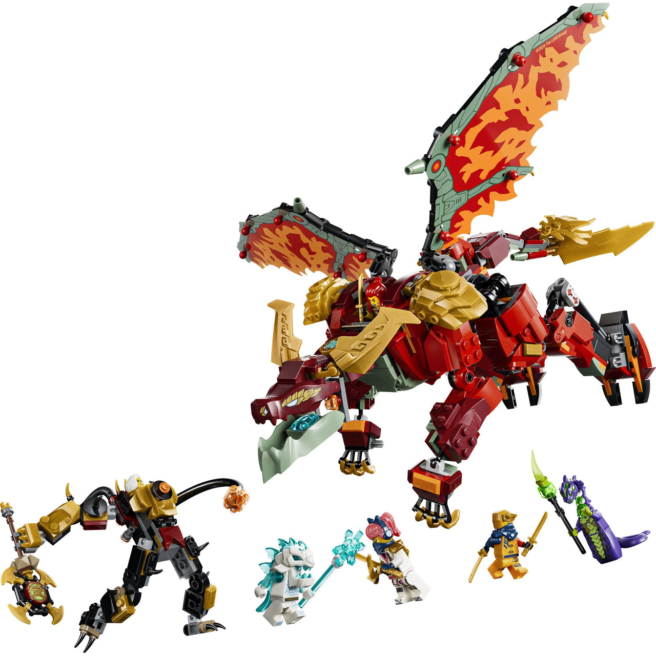 LEGO 71868 NINJAGO Wyldfyre's Transforming Dragon Mech