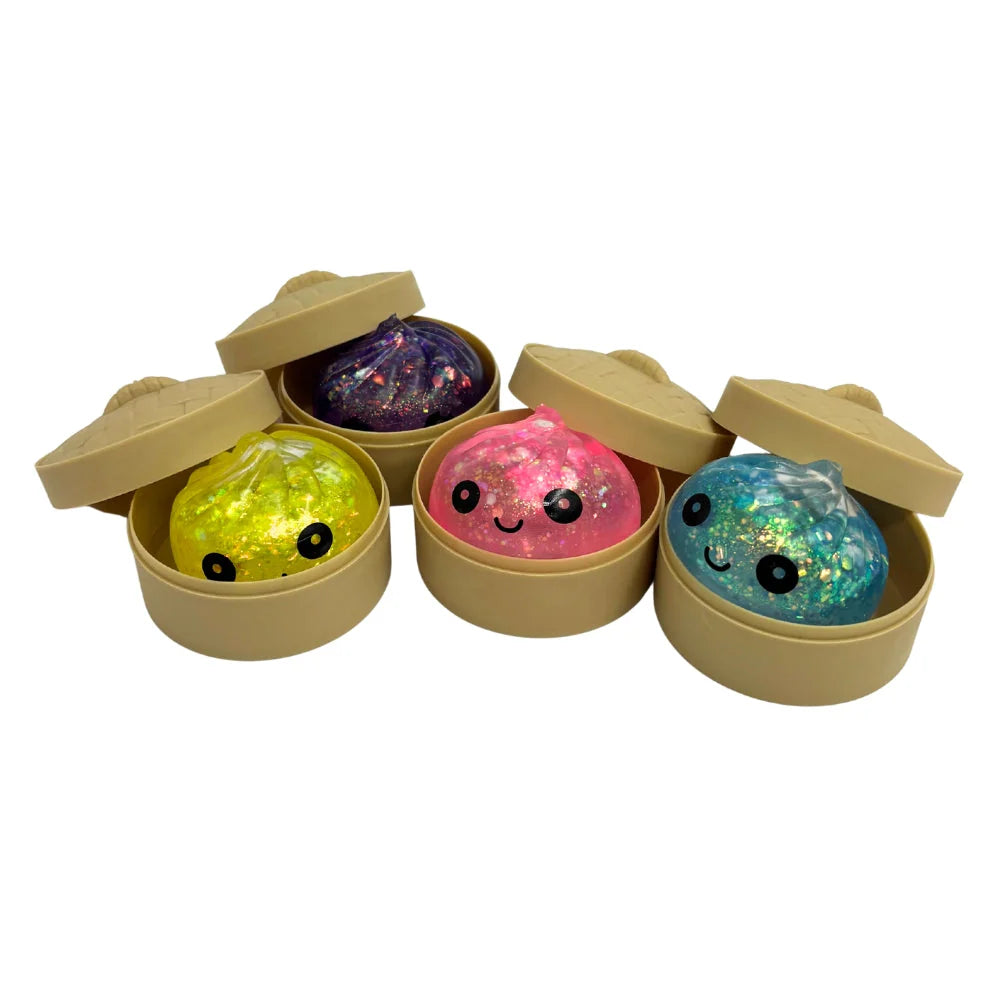 Mini Glitter Sugar Dumpling Squishy Toy | Kawaii Sensory Fidget Toy from AUTHENTIC VOODLE (1 Pc)