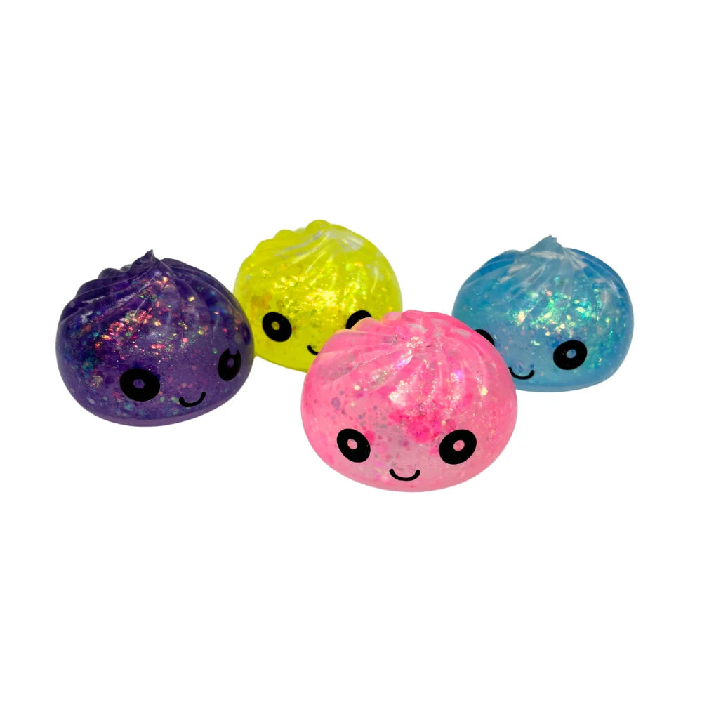 Mini Glitter Sugar Dumpling Squishy Toy | Kawaii Sensory Fidget Toy from AUTHENTIC VOODLE (1 Pc)