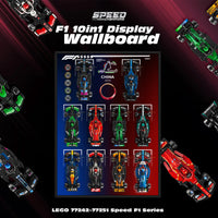 LEGO Speed Champions F1 Race Car 10 in 1 Display Wallboard 77242 - 77251
