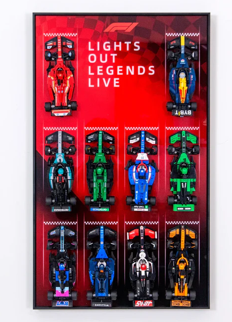 LEGO Speed Champions F1 Race Car 10 in 1 Display Wallboard 77242 - 77251
