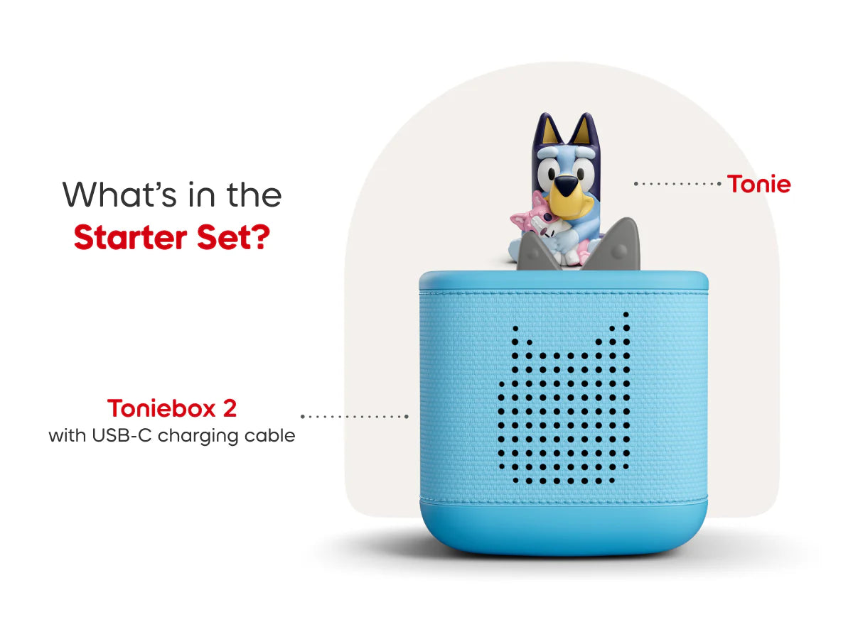 Toniebox 2 Bluey Starter Set - Sky Blue | Screen-Free Audio Player