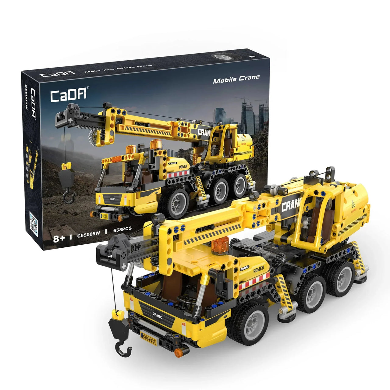 CaDA Mobile Crane Building Set | Construction Toy for Kids