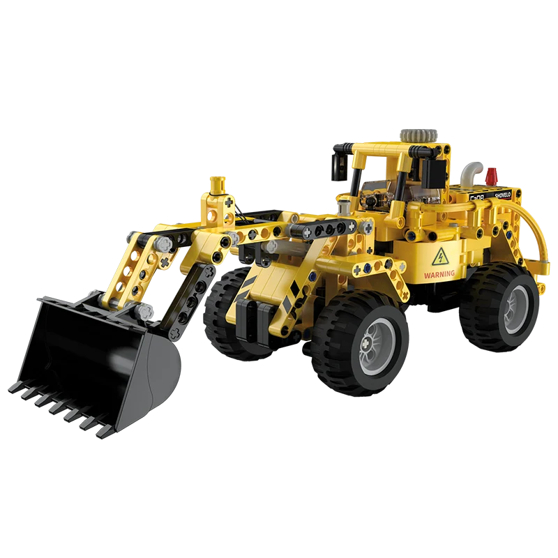 CaDA 2-in-1 Wheel Loader & Bulldozer Building Set