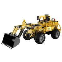 CaDA 2-in-1 Wheel Loader & Bulldozer Building Set