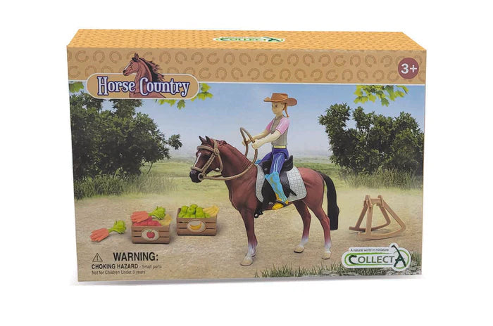 Collecta Lady Rider & Accessories with Horse Box Set