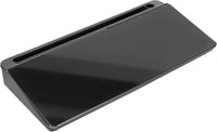 Glass Desktop Whiteboard Desk Organizer with Storage, Marker & Eraser - Black