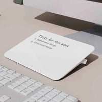 Mini Glass Desktop Whiteboard with a Marker & Eraser - White