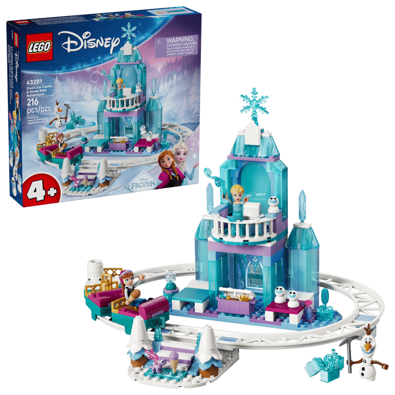 LEGO 43281 Disney Frozen Elsa’s Ice Castle & Snow Ride Adventure