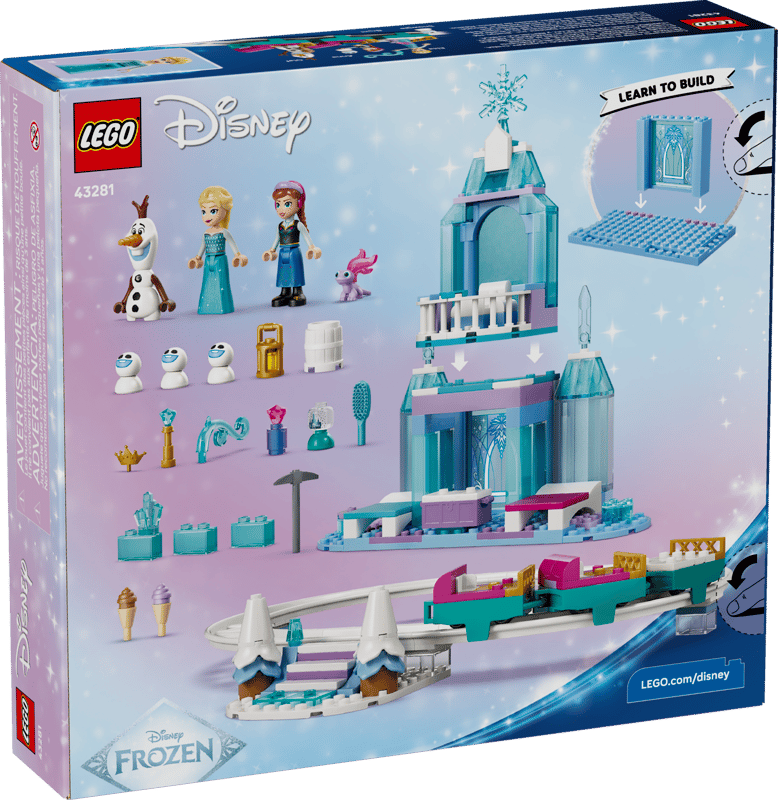 LEGO 43281 Disney Frozen Elsa’s Ice Castle & Snow Ride Adventure