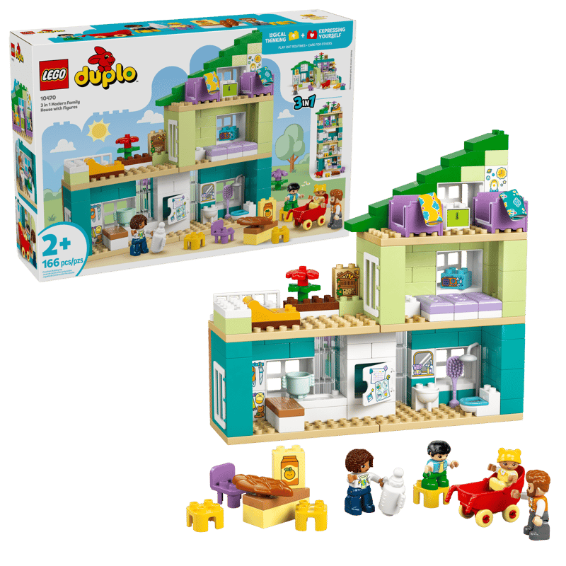 LEGO 10470 DUPLO Town 3 In 1 Modern Family House With Figures