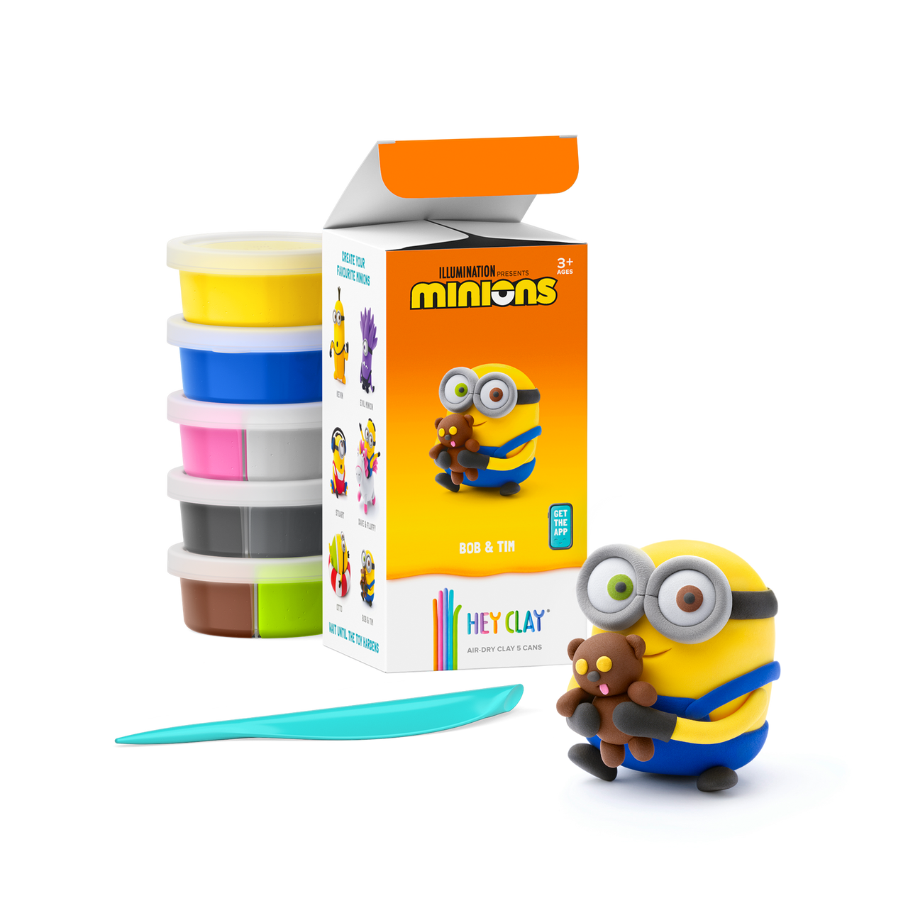 HEY CLAY Character Collection 5 Can Modelling Clay Set for Kids
