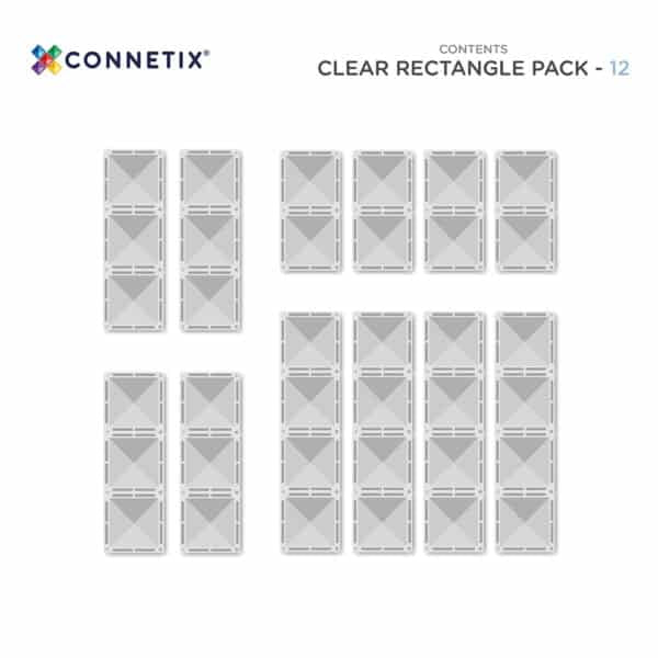 Clear Rectangle Pack 12 pc