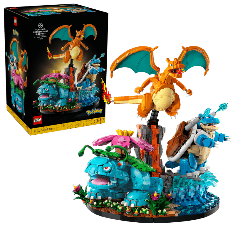 LEGO 72153 Pokemon Venusaur, Charizard and Blastoise