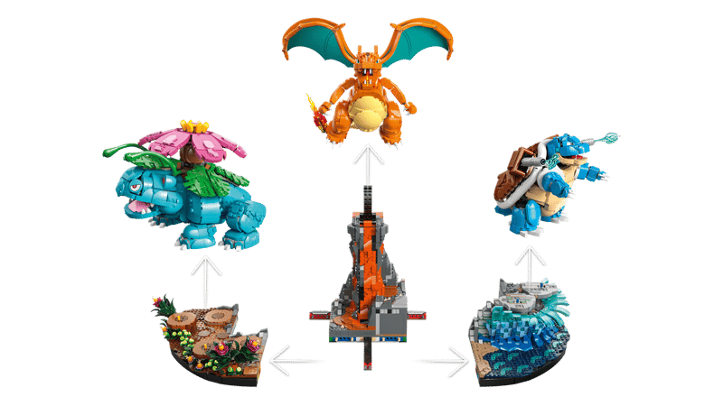 LEGO 72153 Pokemon Venusaur, Charizard and Blastoise
