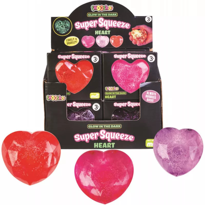 Smooshos Super Squeeze Glow in the Dark Heart Sensory Toy