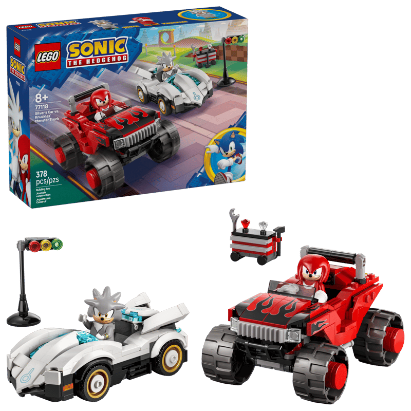 LEGO 77118 Sonic The Hedgehog Silver's Car vs. Knuckles' Monster Truck