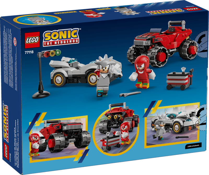 LEGO 77118 Sonic The Hedgehog Silver's Car vs. Knuckles' Monster Truck