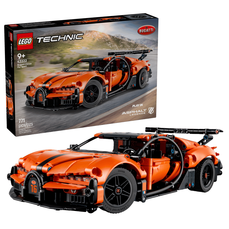 LEGO 42222 Bugatti Chiron Pur Sport Hypercar